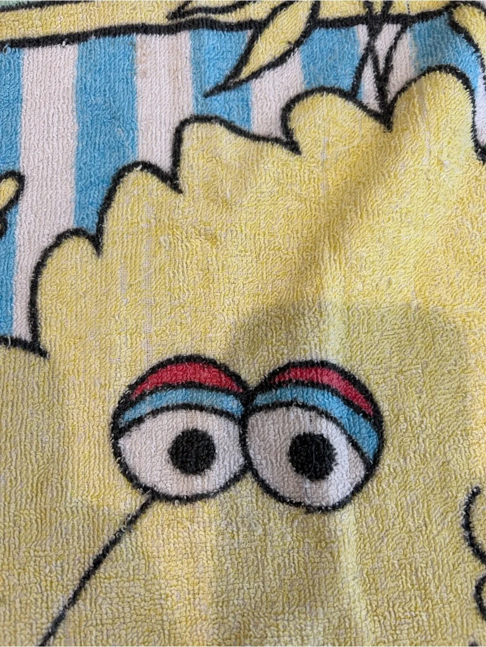 Vintage Sesame Street Beach Towel Big Bird Bert Ernie Franco‎ Muppets Cotton